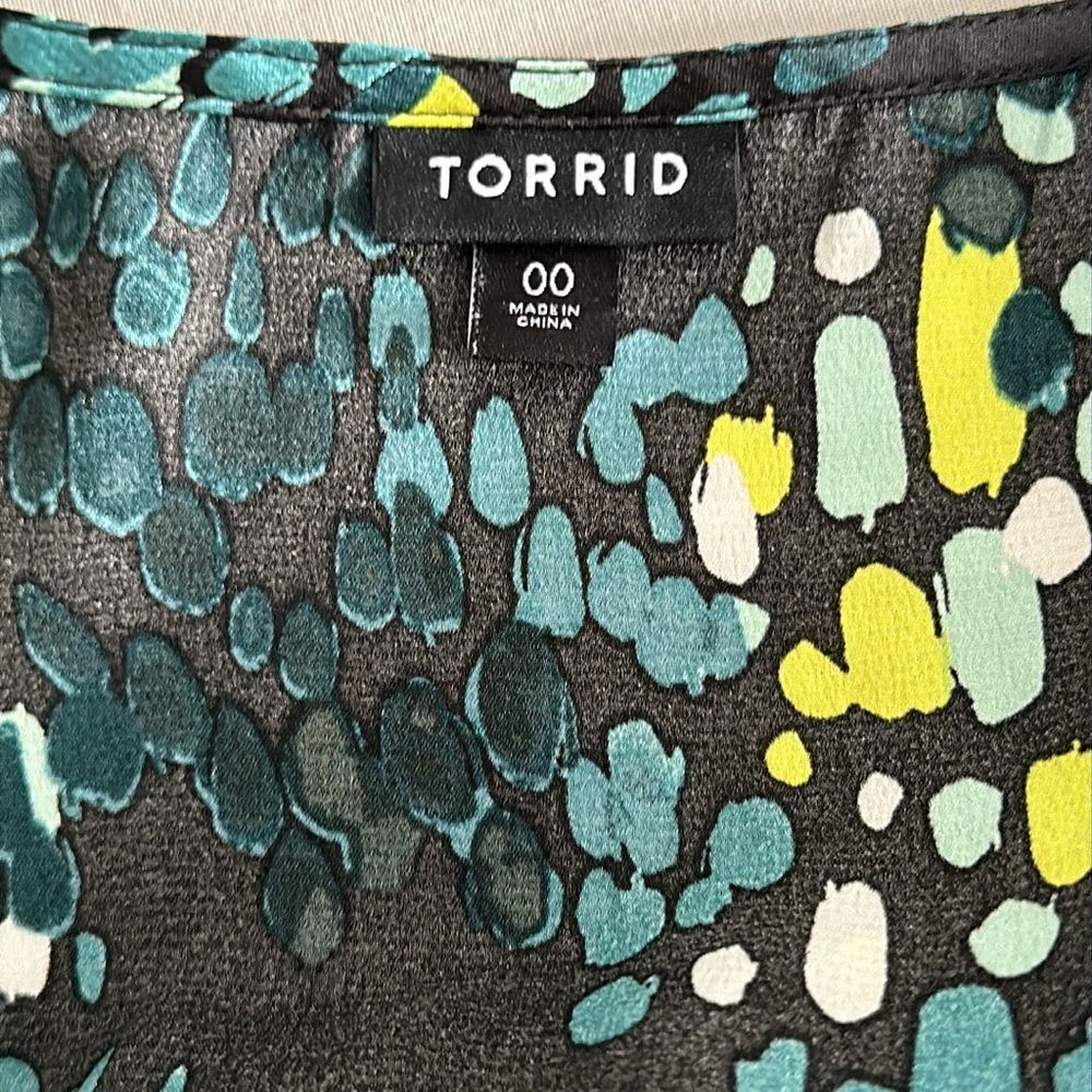 Torrid Midi Bubble Charm Flutter Sleeve Faux Wrap… - image 6